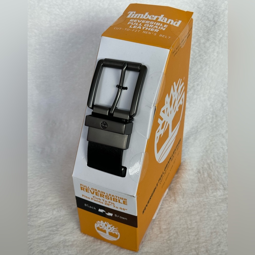 Timberland Black Brown Leather Belt